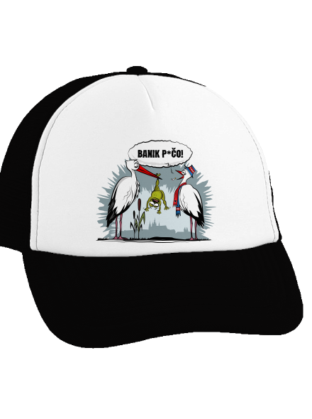 Banik p*čo! kšiltovka truckerka Black cap