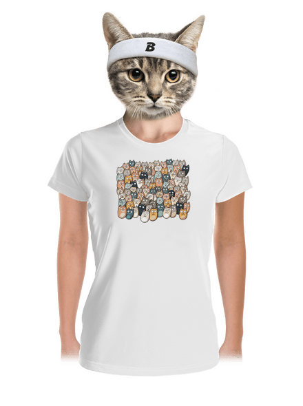 Najdi čerta dámské sportovní tričko White