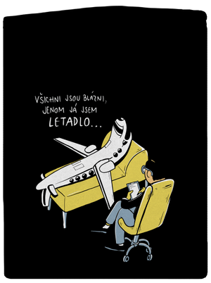 Všichni jsou blázni pánská mikina na zip Black