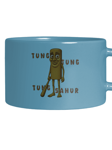 Tung Tung Tung Sahur – Italian Brainrot hrnek makronka Blue Macaron