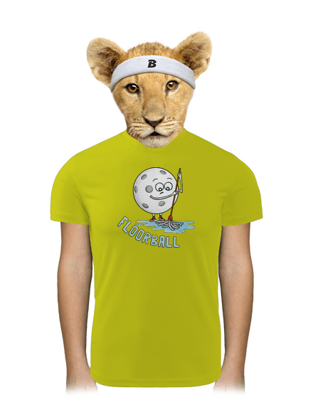 Floorball dětské sportovní tričko Neon Yellow