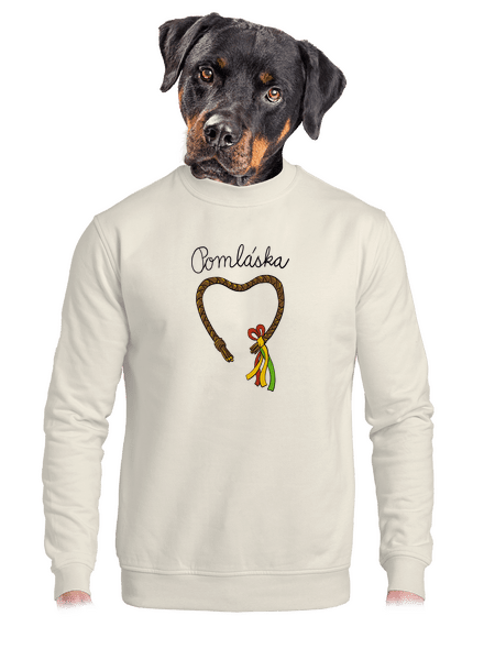 Pomláska unisex mikina bez kapuce Off White