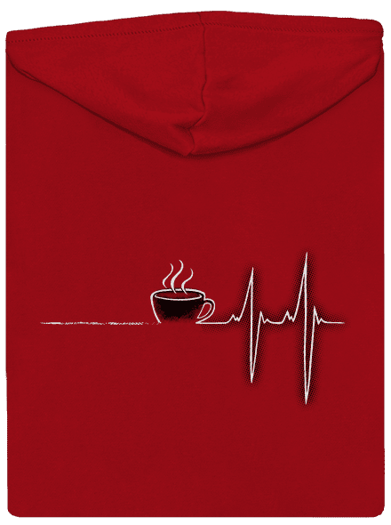 Coffee help pánská mikina na zip Red