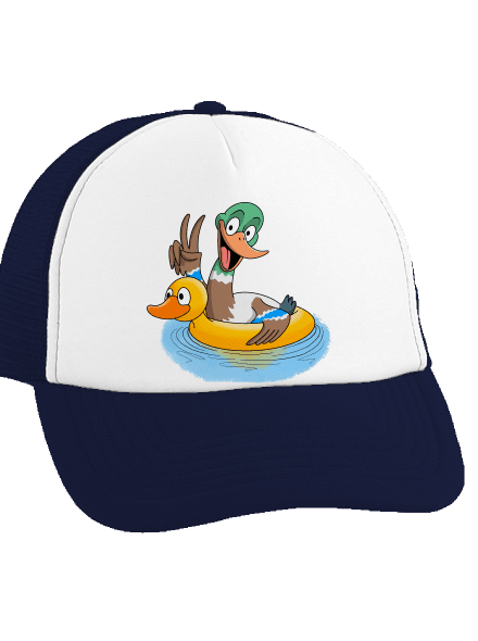 Kačer neplavec kšiltovka truckerka French Navy cap
