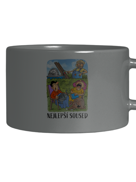 Nejlepší soused hrnek makronka Grey Macaron
