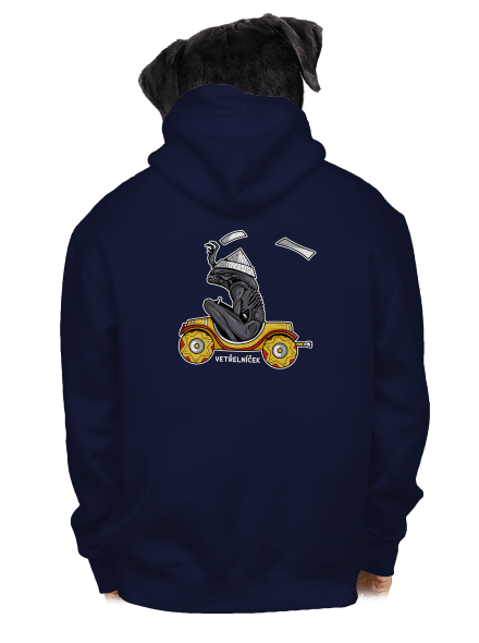 Vetřelníček pánská mikina na zip Navy