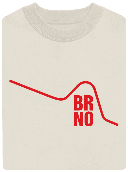 Brno unisex mikina bez kapuce Off White