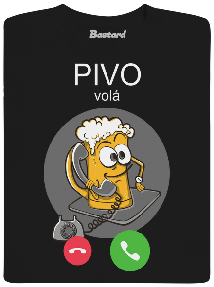 Pivo volá dětské tričko Black