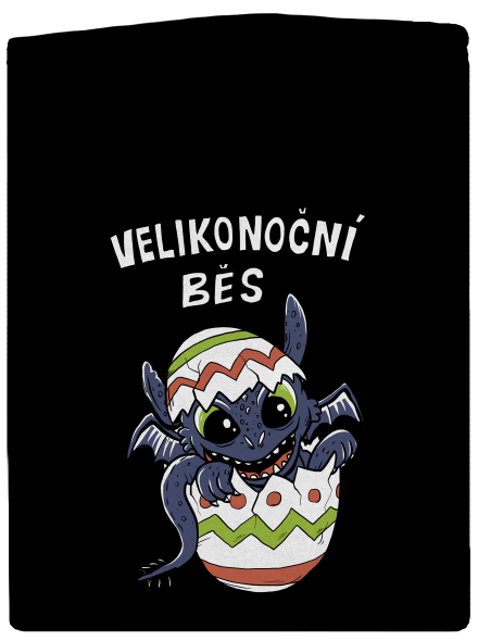 Velikonoční běs pánská mikina na zip Black