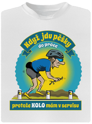 Závislost na kole dětské sportovní tričko White