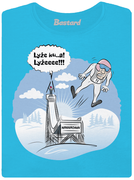 Lyže dámské tričko s lemem Blue Atol