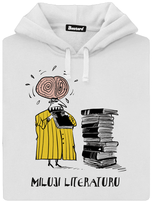 Miluji literaturu dámská mikina klokanka White