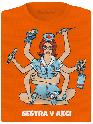 Sestra v akci dámské sportovní tričko Neon Orange