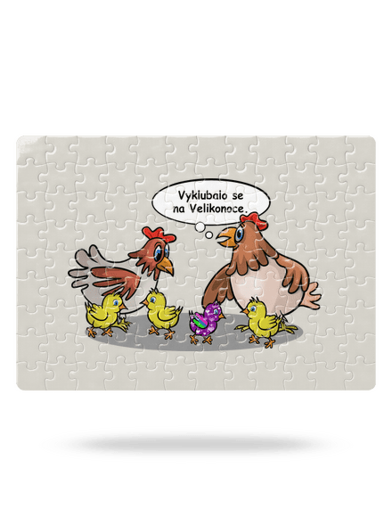 Velikonoční kuře puzzle White