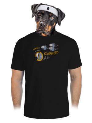 Korunavirus na útěku pánské sportovní tričko Black