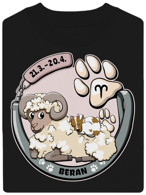 Psí horoskop: Beran unisex mikina bez kapuce Black