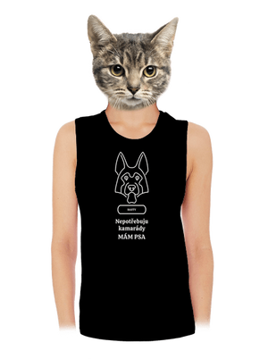 Nemůžu, mám psa dámské tílko volné Black