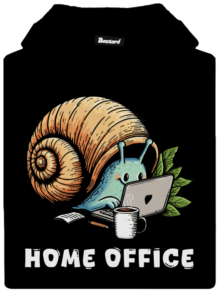 Šnekův home office pánská mikina klokanka Black