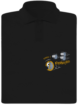 Korunavirus na útěku pánská polokošile Black