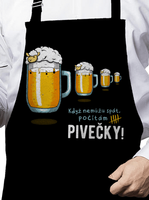 Pivečka zástěra Black