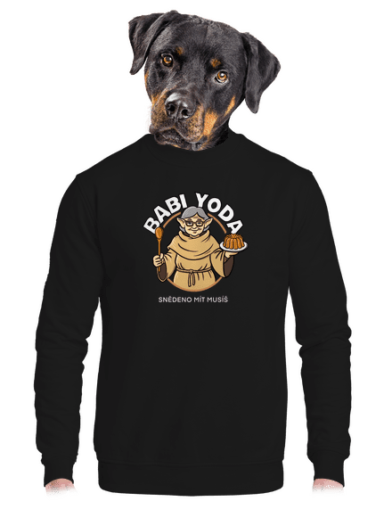 Babi Yoda unisex mikina bez kapuce Black