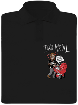 Dad metal pánská polokošile Black