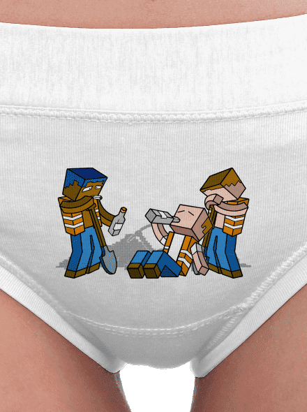 Real Minecraft dámské kalhotky White
