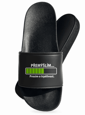 Přemýšlím pantofle Black