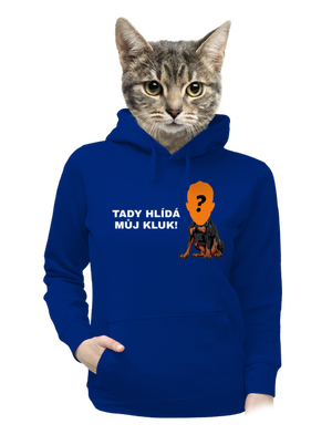 Tady hlídám já dámská mikina klokanka Royal Blue Mal