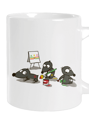 Pražský krtek velký hrnek White