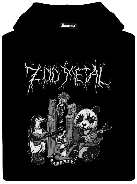 ZOO metal dámská mikina klokanka Black