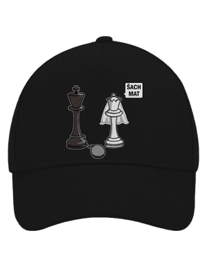 Šach mat kšiltovka baseballka Black