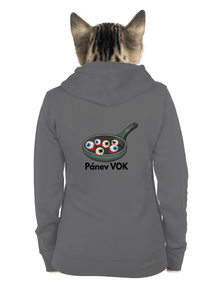 Pánev vok dámská mikina na zip Steel Gray