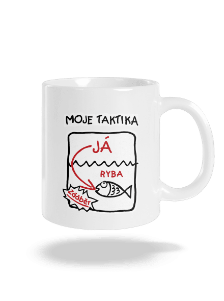 Rybářská taktika klasický hrnek White