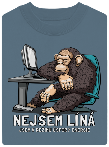 Nejsem líný unisex mikina bez kapuce Nordic Blue