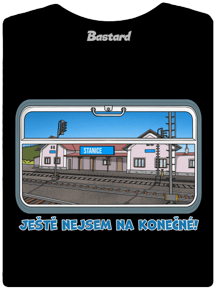 Nejsem na konečné dámské tričko s lemem Black