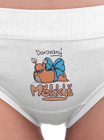 Darovaný měkkýš dámské kalhotky White