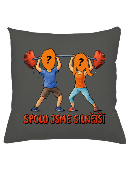 Spolu jsme silnější polštář Gray Pol