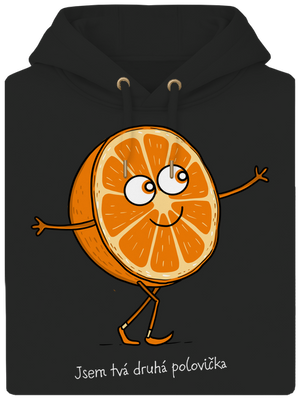 Druhá polovička unisex mikina premium Dark Black