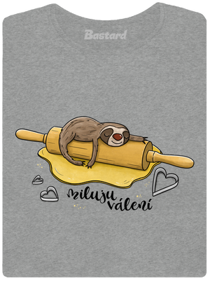 Miluju válení dámské tričko Dark Gray Melange