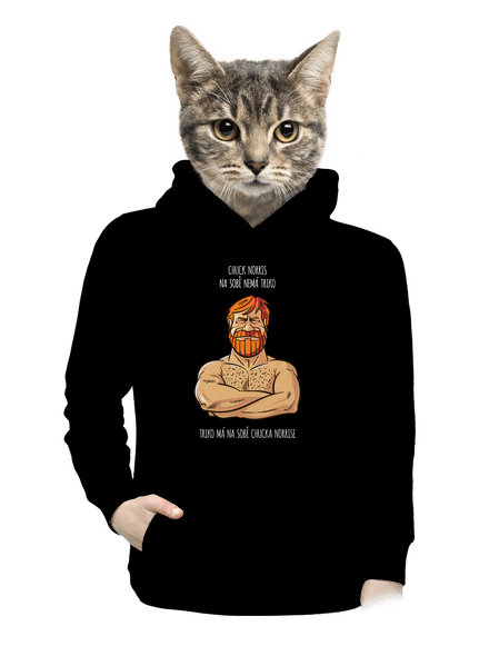 Chuck Norris dámská mikina klokanka Black