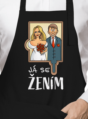 Já se žením/vdávám zástěra Black