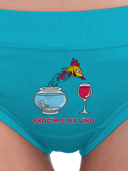 Skočím si na víno dámské kalhotky Turquoise