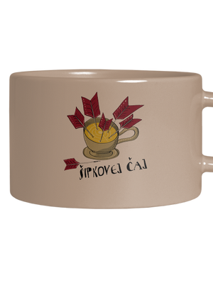 Šipkovej čaj hrnek makronka Brown Macaron