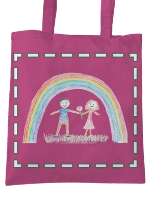 Dětské kresby - nahraj vlastní taška Fuchsia