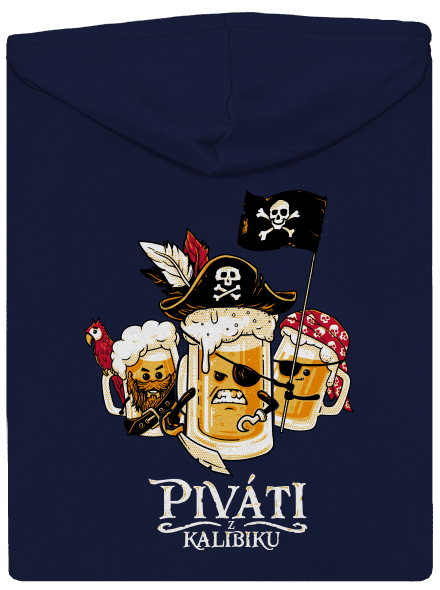 Piváti z Kalibiku pánská mikina na zip Navy