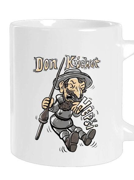 Don Kýchot velký hrnek White