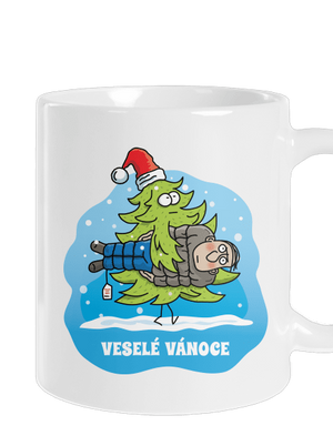 Veselé Vánoce klasický hrnek White