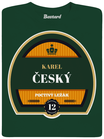 Pivní etiketa pánské tričko Bottle Green