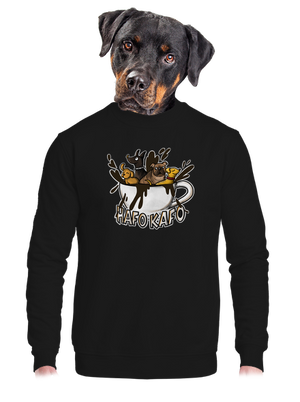 Hafo kafo unisex mikina bez kapuce Black